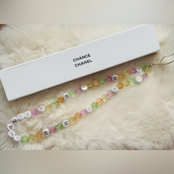 ✨CHANEL Chance Key Chain Cellphone Charm Beaded Logo - Picture 4 of 12